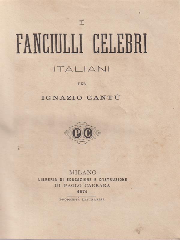 I fanciulli celebri italiani
