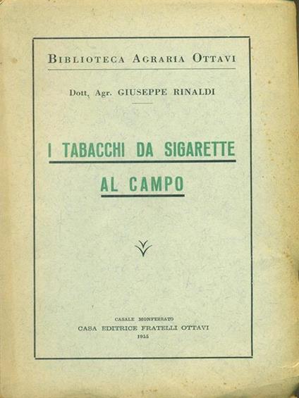I  tabacchi da sigarelle al campo - Giuseppe Rinaldi - copertina