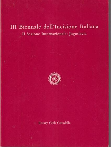 III Biennale dell'incisione Italiana - copertina