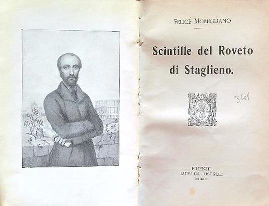 Scintille del Roveto di Staglieno - Felice Momigliano - copertina