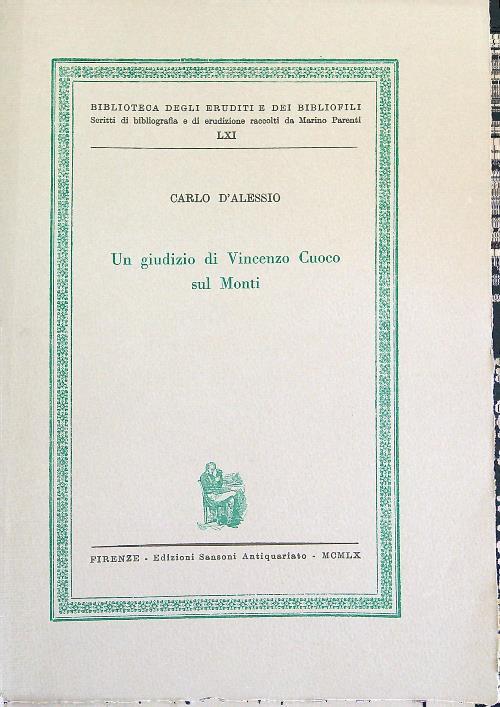 Un  giudizio di Vincenzo Cuoco sul Monti Esemplare n. 15 di 333