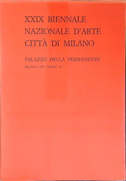 XXIX biennale nazionale d'arte città di Milano