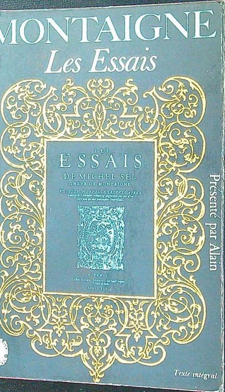 Les essais tome 3 - Montaigne - copertina