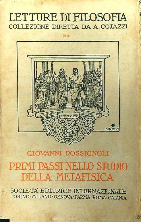 Primi passi nello studio della metafisica - Giovanni Rossignoli - copertina