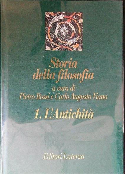 Storia della filosofia 1. L'Antichità - Pietro Rossi - copertina