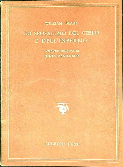 Lo sposalizio del cielo e dell'inferno - William Blake - copertina