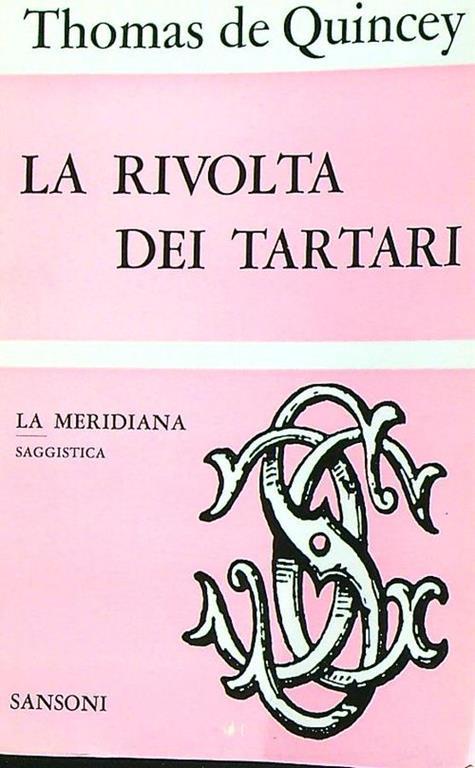 La rivolta dei Tartari - Thomas De Quincey - copertina