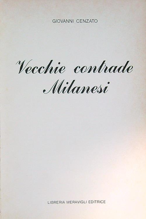 Vecchie contrade Milanesi
