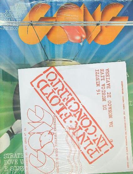 Gong. Mensile di musica e cultura progressiva n. 1/1977 - copertina