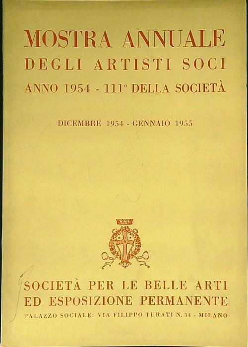 Mostra annuale degli artisti soci anno 1954