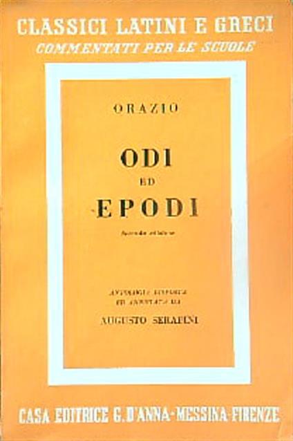 Odi ed epodi - Orazio - copertina