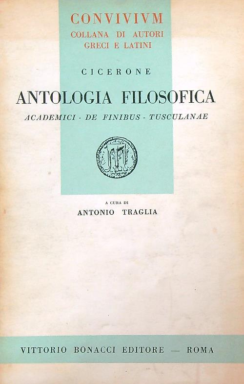 Antologia filosofica - Cicerone - copertina
