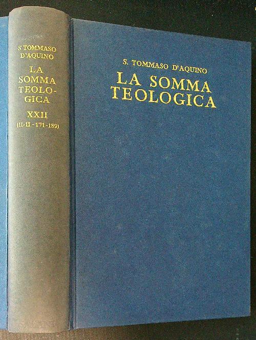 La somma teologica XXII - S. Tommaso D'Aquino - copertina