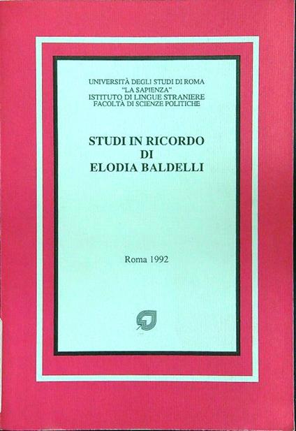 Studi in ricordo di Elodia Baldelli - copertina
