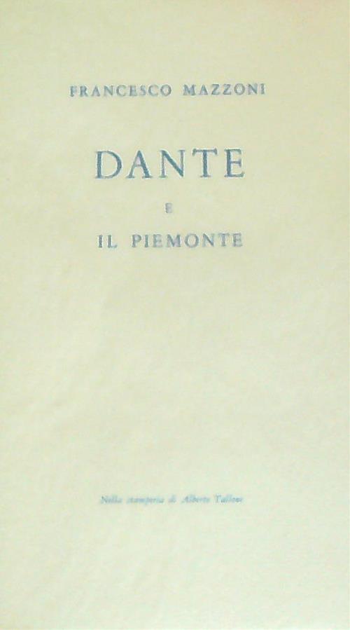 Dante e il Piemonte