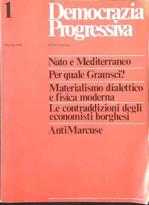 Democrazia progressiva n. 1/dicembre 1974 - copertina