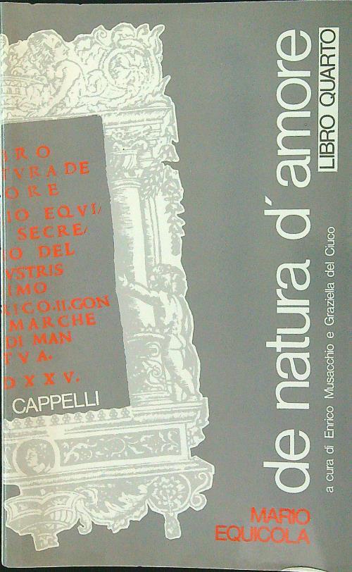 Mario Equicola: De natura d'amore. Libro quarto