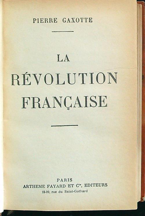 La revolution francaise