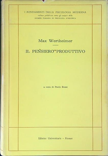 Il  pensiero produttivo - Max Wertheimer - copertina