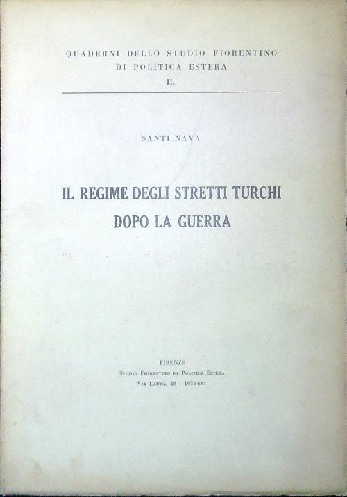 Il regime degli stretti turchi dopo la guerra