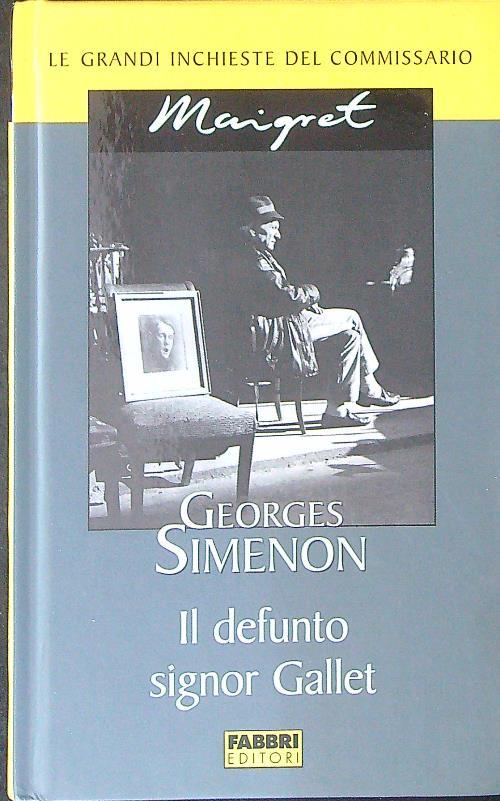 Il  defunto signor Gallet - Georges Simenon - copertina