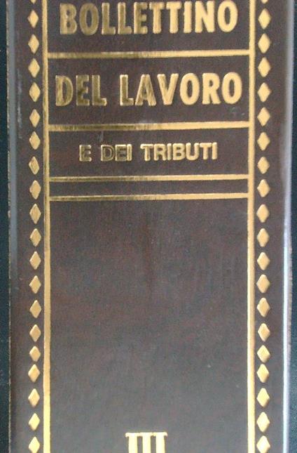 Bollettino del lavoro e dei tributi III 1988 10 vv - copertina