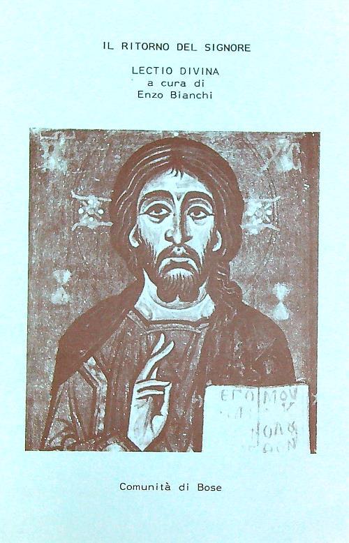 Il ritorno del Signore - Enzo Bianchi - copertina