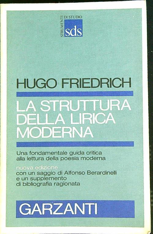 La struttura della lirica moderna - Hugo Friedrich - copertina