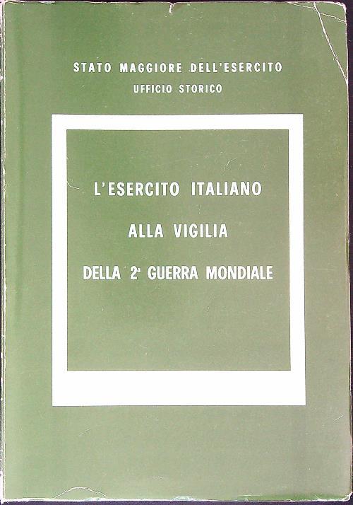 L' esercito italiano alla vigilia della 2a guerra mondiale - copertina