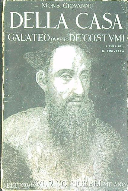 Galateo overo dè costumi - Giovanni della Casa - copertina