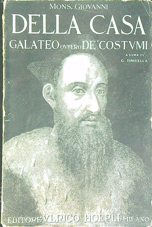 Galateo overo dè costumi - Giovanni della Casa - copertina