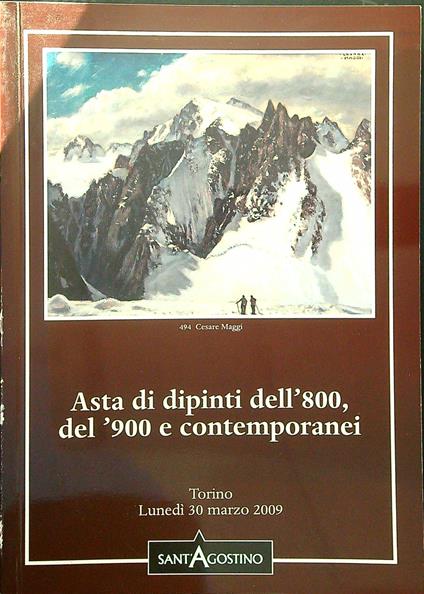 Asta di dipinti dell'800, del '900 e contemporanei - copertina