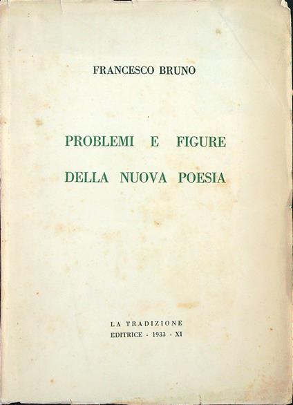 Problemi e Figure della nuova poesia   - Francesco Bruno - copertina