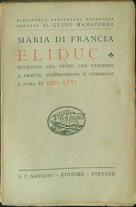 Eliduc - Maria Di Francia - copertina