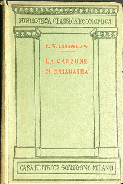 La canzone di Haiauatha - Henry Wadsworth Longfellow - copertina