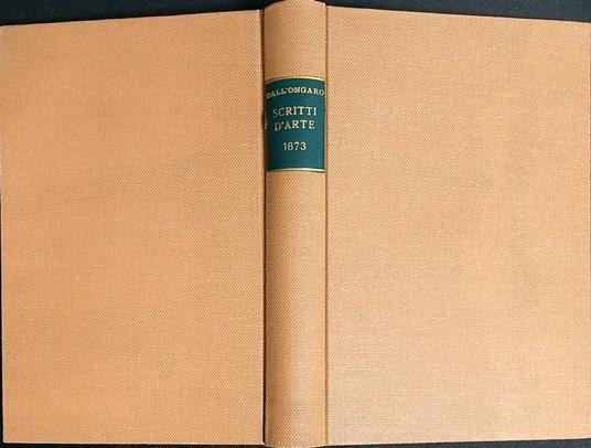 Scritti d'arte - Francesco Dall'Ongaro - copertina