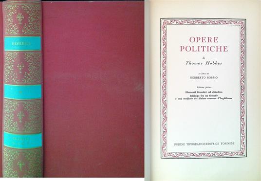 Opere politiche. Volume primo - Thomas Hobbes - copertina