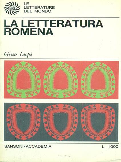 La letteratura romena. - Gino Lupi - copertina