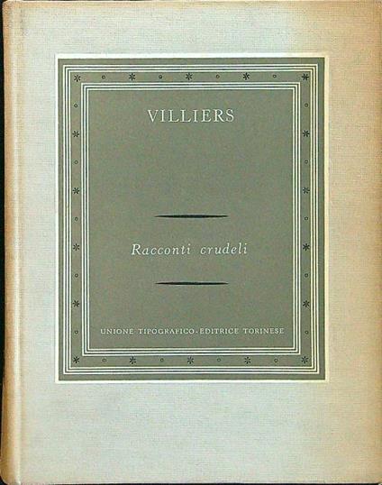 Racconti crudeli - Villiers - copertina