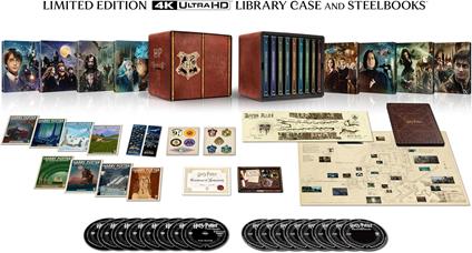 Harry Potter 25th Anniversary Library Case 9 Steelbook (8 4K Ultra HD + 8 Blu-ray) di Chris Columbus,Alfonso Cuarón,Mike Newell,David Yates