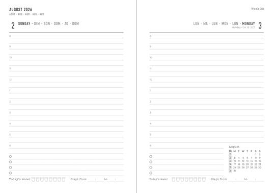 Diario accademico 2026-2027 Conscious A6 Giornaliero Verde - 2