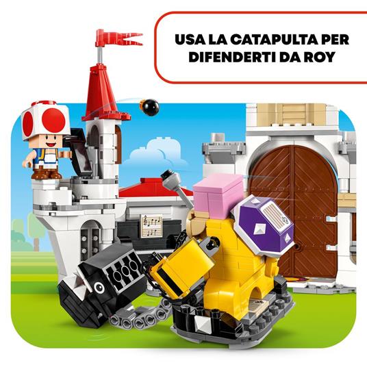 LEGO Super Mario 71435 Battaglia con Roy al Castello di Peach Giocattolo con Personaggi Nintendo, Giochi per Bambini 7+ - 5