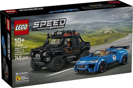 LEGO Speed Champions (77264). Jaguar Project 7 e Land Rover Defender - 3