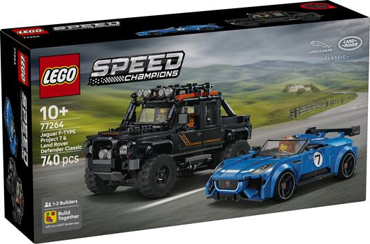 LEGO Speed Champions (77264). Jaguar Project 7 e Land Rover Defender - 3