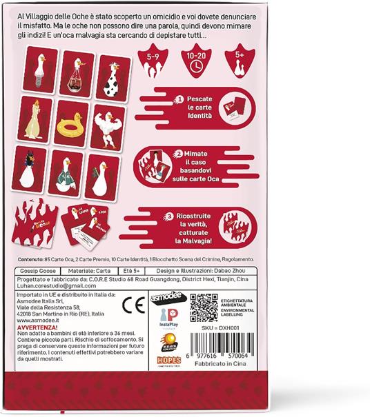 Asmodee – GOSSIP GOOSE – Smaschera l'Oca Malvagia a Colpi di Mimo – Gioco da Tavolo – Gioco di Bluff - 2