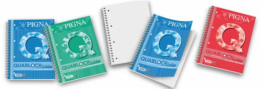 Quablock A4 Con Bordo Rinforzato Spiralato 80Gr Quadretto 5mm Senza Margini. Pacco da 5