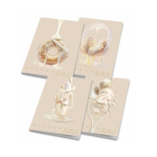 Quaderno Maxi Monocromo White Chocolate 38 fogli. Quadretti da 5 mm con margine, 2ª e 3ª elementare