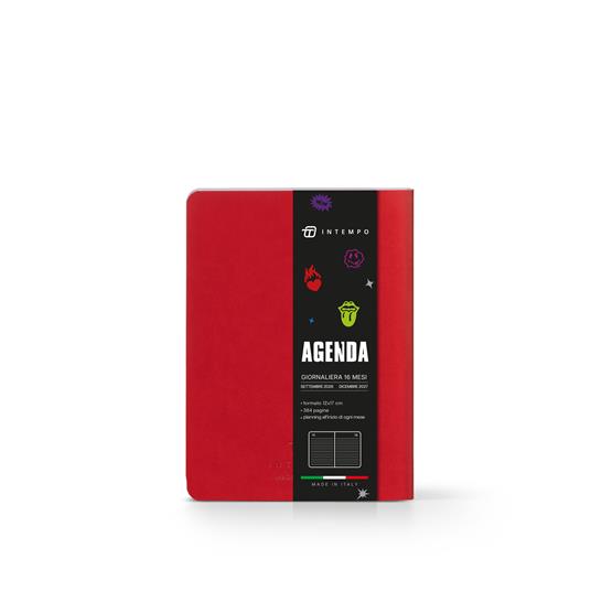 Diario 2026-2027 16 Mesi InTempo Passion Rock Giornaliera 12x17 Rosso - 3
