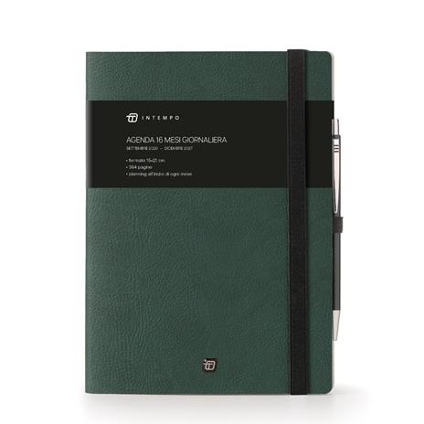 Diario 16 Mesi Write Giornaliera 15X21 Con Elastico Verde