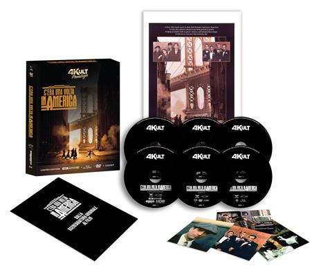 C'era una volta in America. 4Kult Prestige Edition numerata - (2 Blu-ray Ultra HD 4K + 1 Blu-ray + 2 DVD + Blu-ray Documentario Sergio Leone)  di Sergio Leone - DVD + Blu-ray + Blu-ray Ultra HD 4K - 2